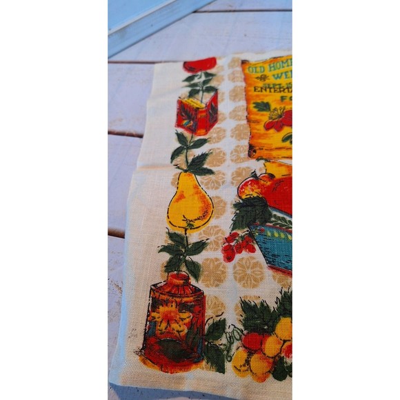 VTG Tea Towel Old Homestead Week Sept 15 1921 Pure Linen RN# 16604 Vivid Colors - Picture 10 of 12